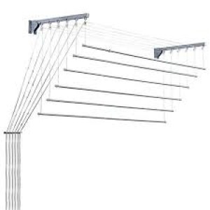 Varal pratico 1,20m parede ou teto aco c/1pç 141031 secalux