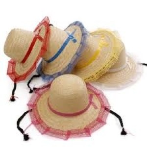  Chapéu com trança e renda 0080 c/1 peça