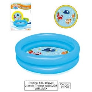 Piscina inflavel 61 lt c/1pç 2 aneis w50229