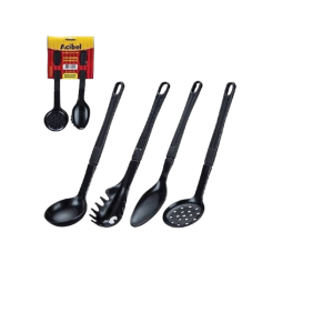 Kit c/4pçs concha/escum./colher/p. massa  pasticas acibel