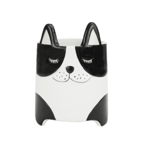 Cachepot ceramica c/1 peça stay albert branco e preto 44270