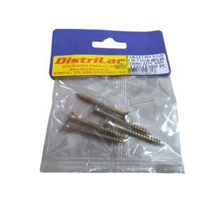 Parafuso philips ferro zincado s/ bucha nº8 c/5pcs  pct c /6pçs districenter 6713