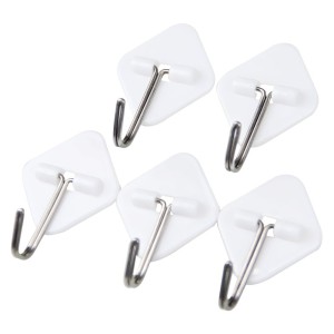 Gancho plástico adesivo triangulo c/5 pçs glp0286