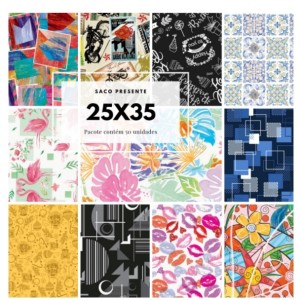 Saquinho pres.25x35 c/50 sort. gala pais filhos