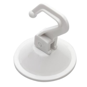 Cabide de pressão ventosa c/1 peça branco 111 daivak