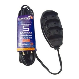 Extensão 05mts bipolar naticon c/1pç 561 2504 4546 pl pto/bc standart