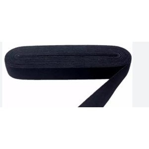 Elastico n.20 preto c/1pç  algodão chato 23020 real