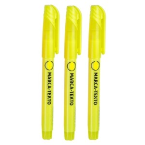 Marca texto 5889 g-584 c/3pçs amarela goller