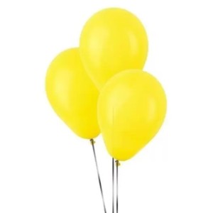 Balao 6.5 c/30 pç liso cor amarelo  boli ideatex