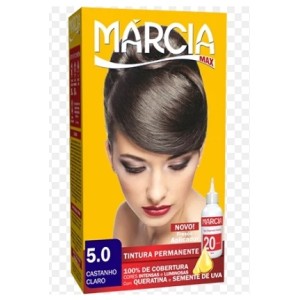 Tintura cabelo castanho claro 5.0 c/1 pç 30ml marcia