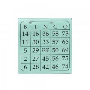 Bloco bingo médio verde pct c/15pçs de 100 fls cada1 a 15 cod. 02 free