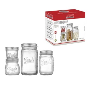 Conjunto pote hermético vison c/4pçs pote-105