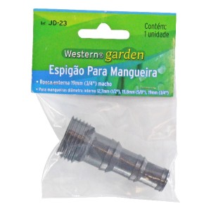 Espigao p/ mangueira c/1pç jd-23 3/4 19mm macho rosca externa western