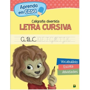 Livro aprenda em casa caligrafia letra cursiva c/1 pç 1104675 todolivro