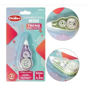 Fita corretiva mini colors trend c/1pç 5mmx4,5m 6127 g-1227 goller