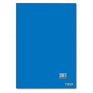 Caderno brochura capa dura 1/4 c/1 pç 48 folhas azul soft book nova/multi 912051