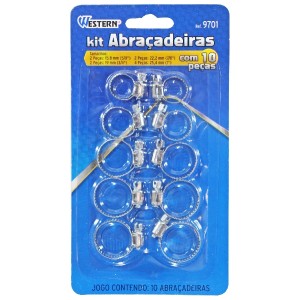 Abraçadeira metal  9701 c/10 pçs west