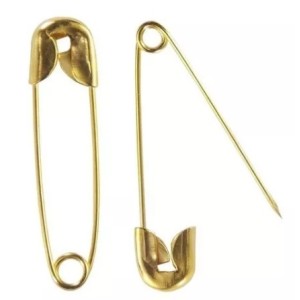 Alfinete segurança n.0 dourado c/100 pçs nvc