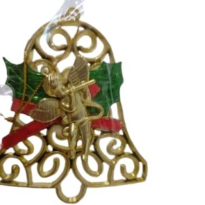 Enfeite sino com anjo nt0188 goal natal