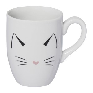 Caneca de porcelana gatinho c/1 peça 350ml canc114 hauskraft