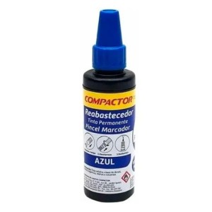 Reabastecedor c/1 azul p/ pincel marcador 30ml compactor