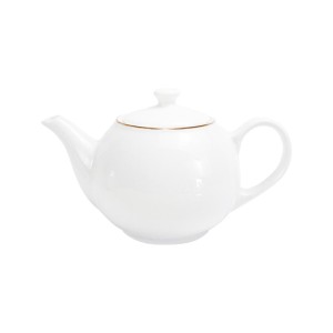 Chaleira porcelana royal branco com borda dourada 900ml c/1pç pcln212 hauskraft