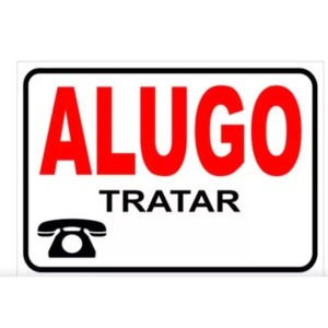 Placa sinalizacao grande alugo 20x30 c/1pç pacific