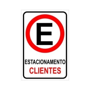 Placa sinalizacao grande estacionamento clientes 20x30 c/1pç pacific