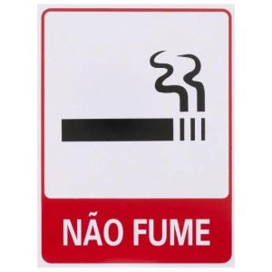 Placa sinalizacao pq. nao fume 15x20 c/1 pç pacific