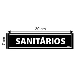 Placa sinalizacao pq. sanitarios 7x30 c/1 pç pacific