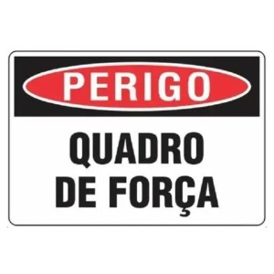 Placa sinalizacao pequena quadro de força 15x20 c/1pç pacific