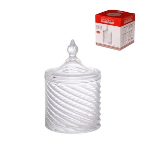 Potiche decorativo de vidro shell 15,5cm ptch079