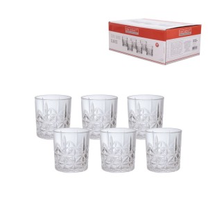 Copo baixo Clarice transparente 350ml c/6pçs cpbx071