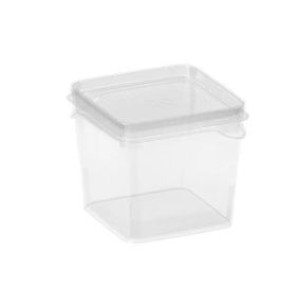 Pote plastico medio quadrado 800ml c/tampa 321.012.001 c/1pç nitron