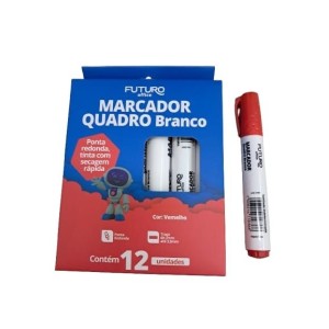 Marcador quadro branco fo272217 vermelho c/12pças futuro