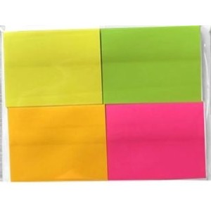 Bloco adesivo postit neon 6449 c/4 38x51mm goller