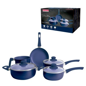 Conjunto de panelas versalhes com 5 peças azul pan16az