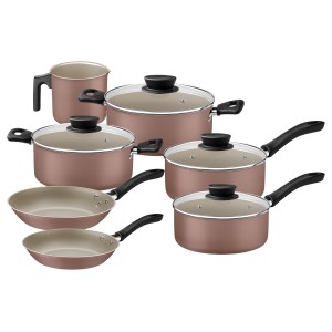 Jogo de Panelas Tramontina 7 Pçs Linz 28299/306 Marrom