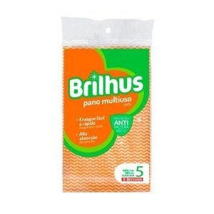 Pano brilhus multiuso almofada laranja com 5 unidades bt2078