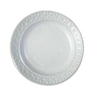 Prato desc. 20cm  branco c/10pçs  louri  460  0089